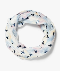 foulard fille forme snood multicolore a motifs licornes multicolore foulards echarpes et gantsQ098601_1