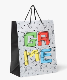 sac cadeau imprime jeux video a lencre vegetale grisQ099301_1