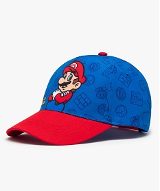 casquette garcon bicolore avec motifs - super mario rouge standardQ104001_1