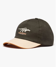 casquette garcon tricolore avec motif dinosaure kaki standardQ104101_1