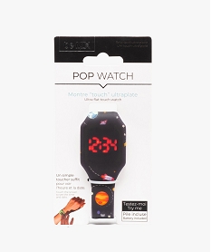 GEMO Montre enfant Touch ultra-plate - Pop Watch Noir