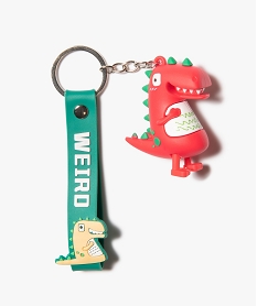 GEMO Porte-clé enfant avec dragonne et dinosaure Rouge