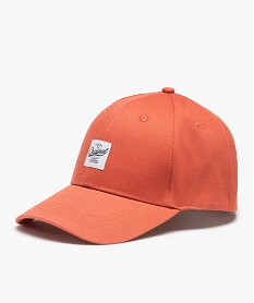 casquette homme unie avec petit patch orangeQ107801_1