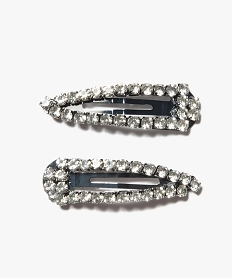 barrettes femme forme clic-clac avec strass (lot de 2) grisQ111701_1