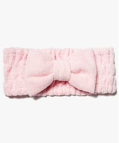 GEMO Bandeau de maquillage femme en éponge avec noeud Rose
