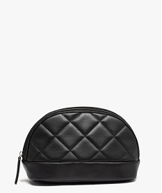 GEMO Trousse à maquillage femme matelassée et zippée Noir