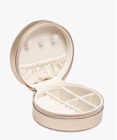 GEMO Boîte à bijoux de voyage zippée Beige