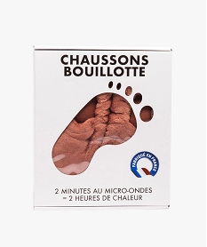 GEMO Chaussons bouillotte à chauffer au micro-ondes Rose