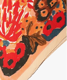 foulard femme carre plisse a motif fleuri multicolore autres accessoiresR860101_2