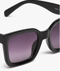 lunettes de soleil femme avec monture carree en plastique noirS287501_2