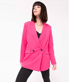 GEMO Veste blazer fermeture croisée femme Rose