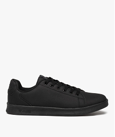 GEMO Baskets homme monochromes à lacets - Hummel Noir