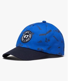 casquette garcon avec motifs voitures de course bleu standardT793101_1