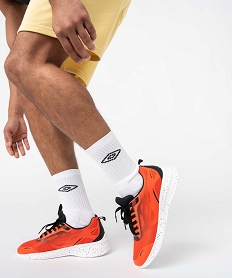 baskets homme running fluo avec semelle mouchetee orangeU012901_1