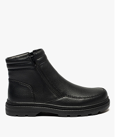 GEMO Boots homme double zip gamme confort Noir