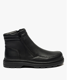 GEMO Boots double zip gamme confort homme noir standard