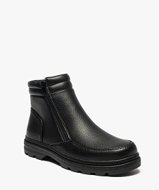 boots homme double zip gamme confort noirU013601_2