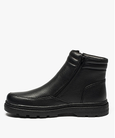 boots homme double zip gamme confort noirU013601_3
