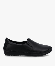 GEMO Mocassins femme confort unis souples et légers noir standard
