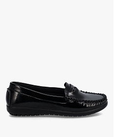 GEMO Mocassins confort vernis et extra souples femme noir vif