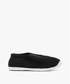 GEMO Chaussons rythmiques en toile unis avec élastique noir standard