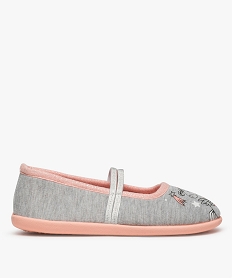 GEMO Chaussons fille ballerines imprimées licorne Gris