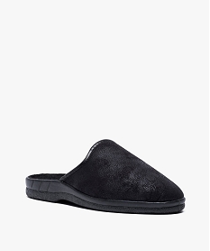 chaussons homme forme mules noirU019901_2