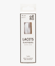 lacets plats elastiques uni 90 cm (lot de 2) blancU021401_1