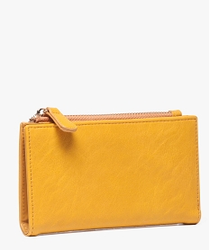 portefeuille compact multi-compartiments femme jaune porte-monnaie et portefeuillesU024601_2
