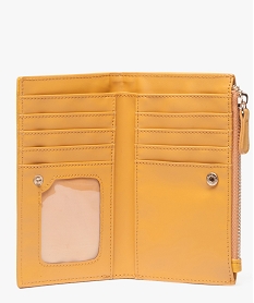 portefeuille compact multi-compartiments femme jaune porte-monnaie et portefeuillesU024601_3