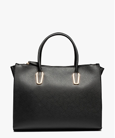 GEMO Sac cabas multipoches uni grand format femme noir standard