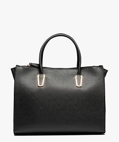 sac cabas multipoches uni grand format femme noirU025401_1