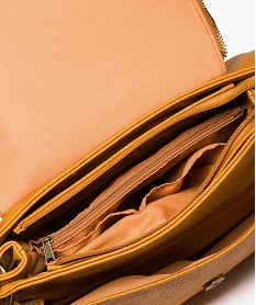 sac femme forme besace avec details zippes jauneU026001_3