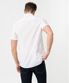 chemise homme unie a manches courtes - repassage facile blancU026801_3
