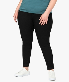 jegging femme grande taille en coton stretch noir pantalons et jeansU030601_1