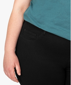 jegging femme grande taille en coton stretch noir pantalons et jeansU030601_2