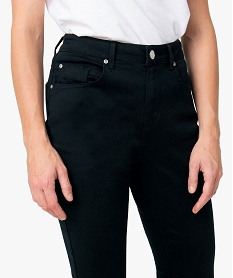 pantalon femme coupe regular en stretch noir pantalonsU031201_2
