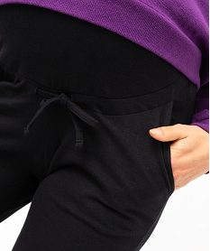 pantalon de grossesse droit en jersey avec lien a la taille noir pantalonsU031901_2