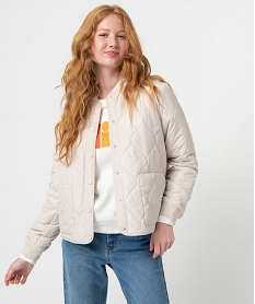 GEMO Blouson femme finement matelassé blanc chine