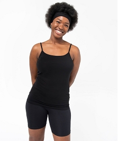GEMO Débardeur uni à fines bretelles femme noir standard