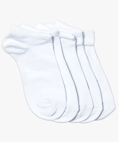 chaussettes fille ultra courtes unies (lot de 5) blanc standard chaussettesU034701_1