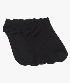 GEMO Chaussettes ultra courtes unies fille (lot de 5) noir standard