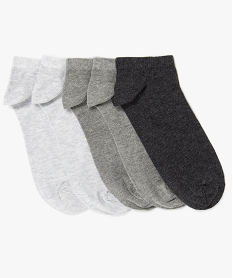 chaussettes garcon ultra-courtes unies (lot de 5 paires) gris standardU035501_1