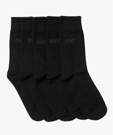 GEMO Lot x5 chaussettes hautes - Caterpillar - Confort Top noir standard