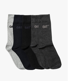 GEMO Lot x5 chaussettes hautes - Caterpillar - Confort Top gris standard