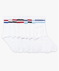 lot x10 chaussettes hautes de sport blanc standardU036101_1