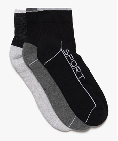 chaussettes de sport tige basse homme (lot de 3) noir standardU036601_1
