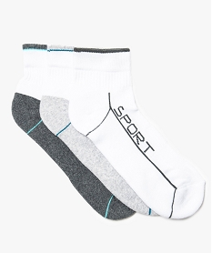 chaussettes de sport tige basse homme (lot de 3) blanc standardU036701_1