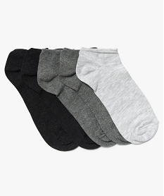 GEMO Chaussettes homme tige ultra-courtes (lot de 5) gris standard