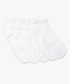 chaussettes homme tige ultra-courtes (lot de 5) blanc standardU037101_1